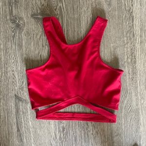 Red crop top